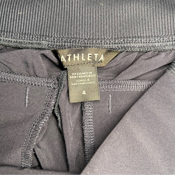 2 Athleta Pants Adult 4 Blue and Black Brooklyn Ankle Pant Tapered Womens - Picture 8 of 9